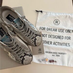 Golden Goose Snake Print Sneakers